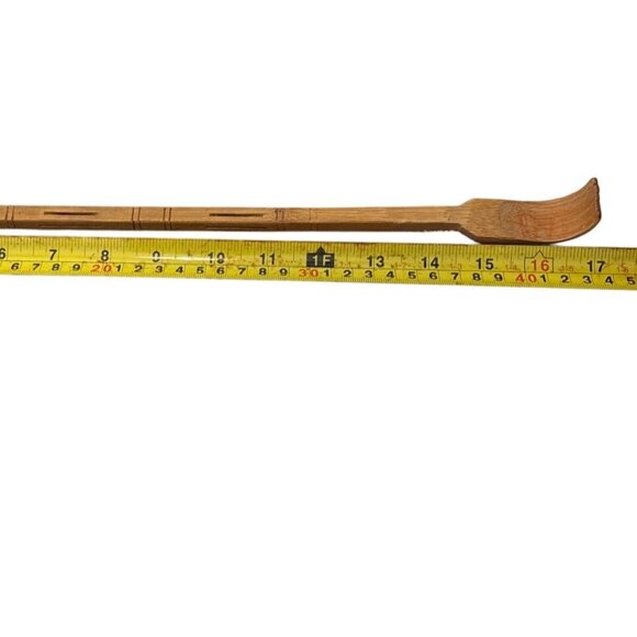 Vintage Handmade Bamboo Back Scratcher With String Loop 17" - Picture 6 of 6
